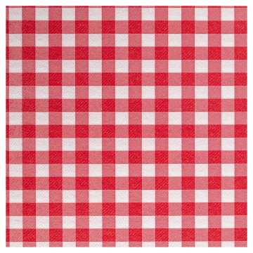 Image de Serviettes Célisoft® CHAMPETRE ROUGE 40x40cm - Colis de 500